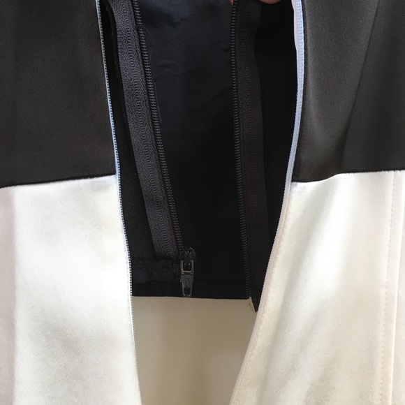 David Meister Classy Black & White Spaghetti Strap Lined Cocktail Party Dress 8P - Picture 6 of 8